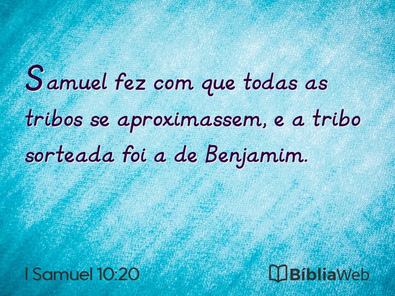 I Samuel 10:20 em imagem para compartilhar