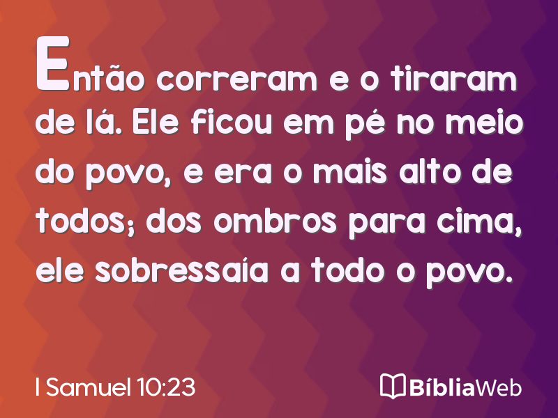 I Samuel 10:23 em imagem para compartilhar
