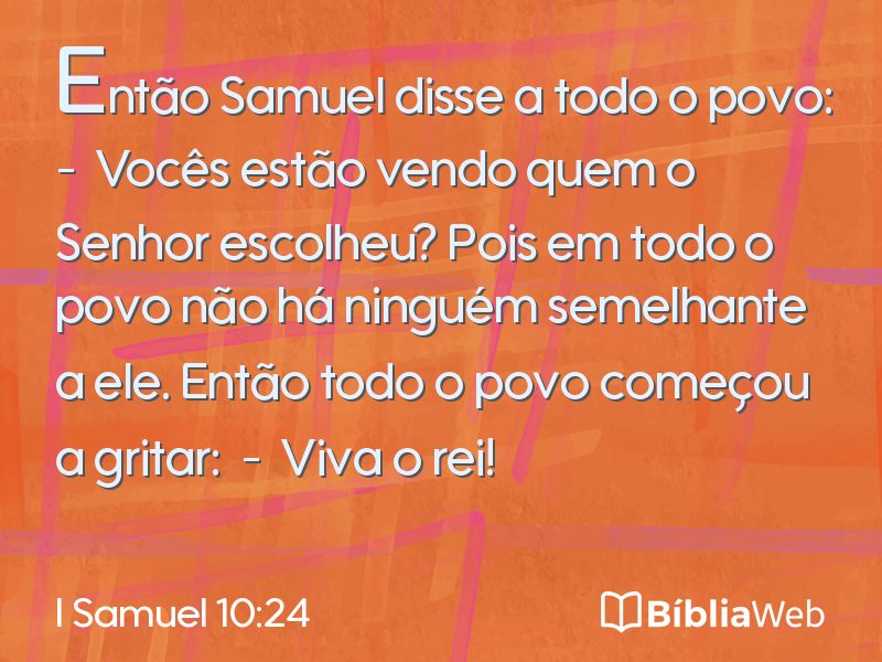I Samuel 10:24 em imagem para compartilhar
