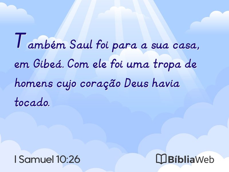 I Samuel 10:26 em imagem para compartilhar