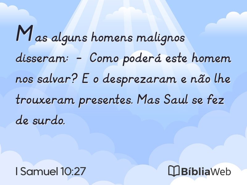 I Samuel 10:27 em imagem para compartilhar