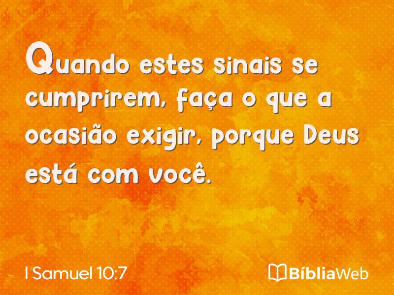 I Samuel 10:7 em imagem para compartilhar