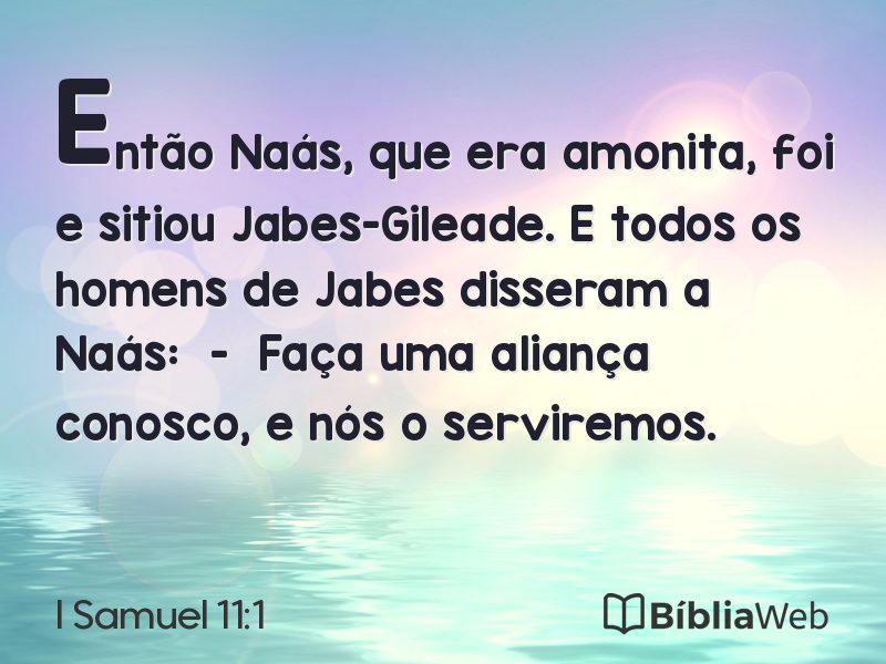 I Samuel 11:1 em imagem para compartilhar