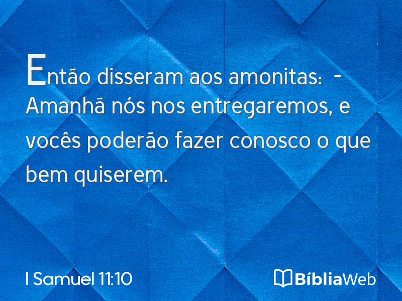 I Samuel 11:10 em imagem para compartilhar