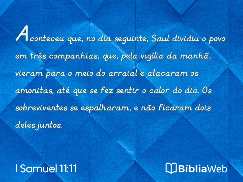 I Samuel 11:11 em imagem para compartilhar