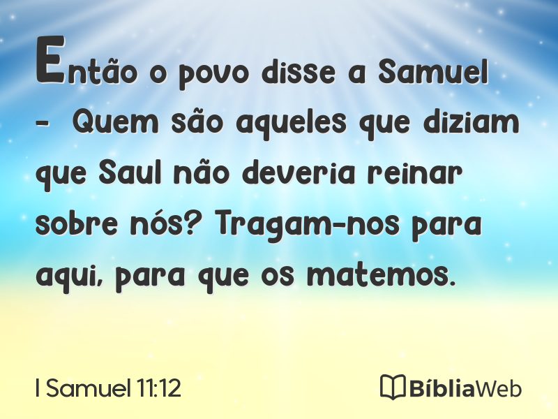 I Samuel 11:12 em imagem para compartilhar
