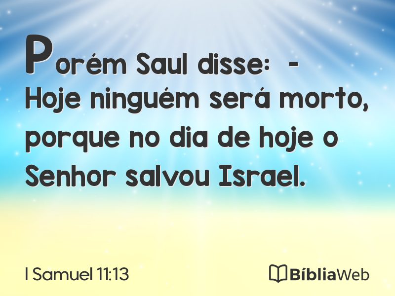 I Samuel 11:13 em imagem para compartilhar