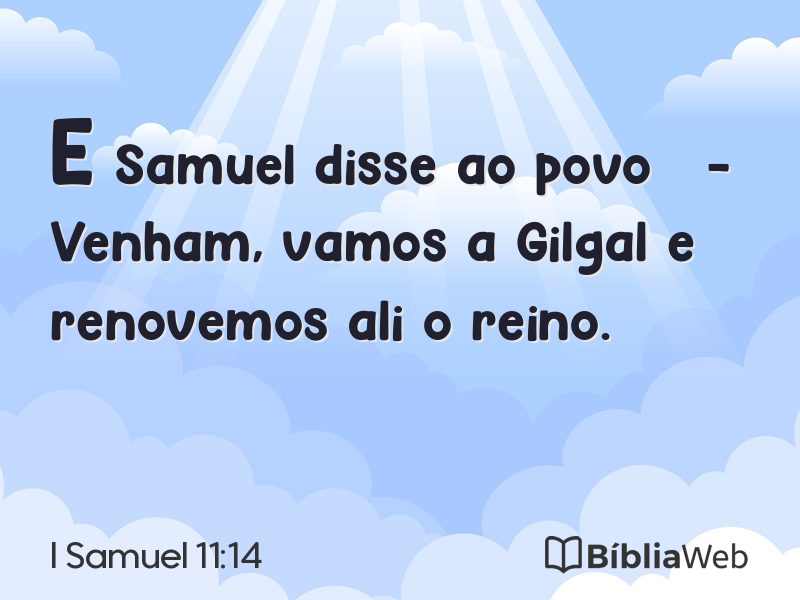 I Samuel 11:14 em imagem para compartilhar