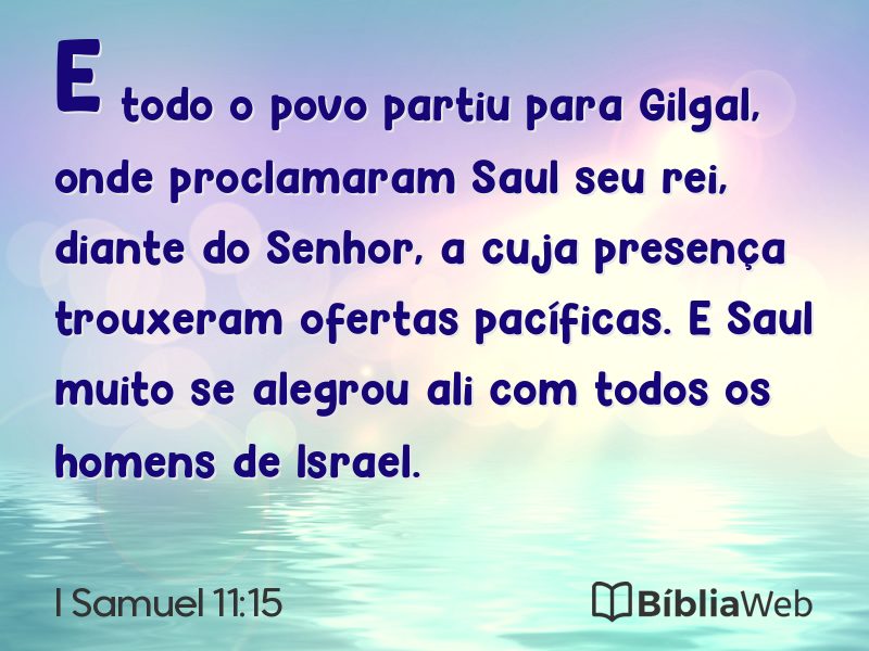 I Samuel 11:15 em imagem para compartilhar