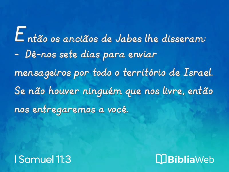 I Samuel 11:3 em imagem para compartilhar