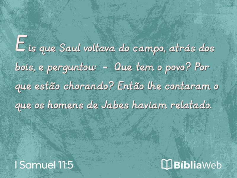 I Samuel 11:5 em imagem para compartilhar