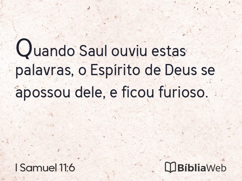 I Samuel 11:6 em imagem para compartilhar