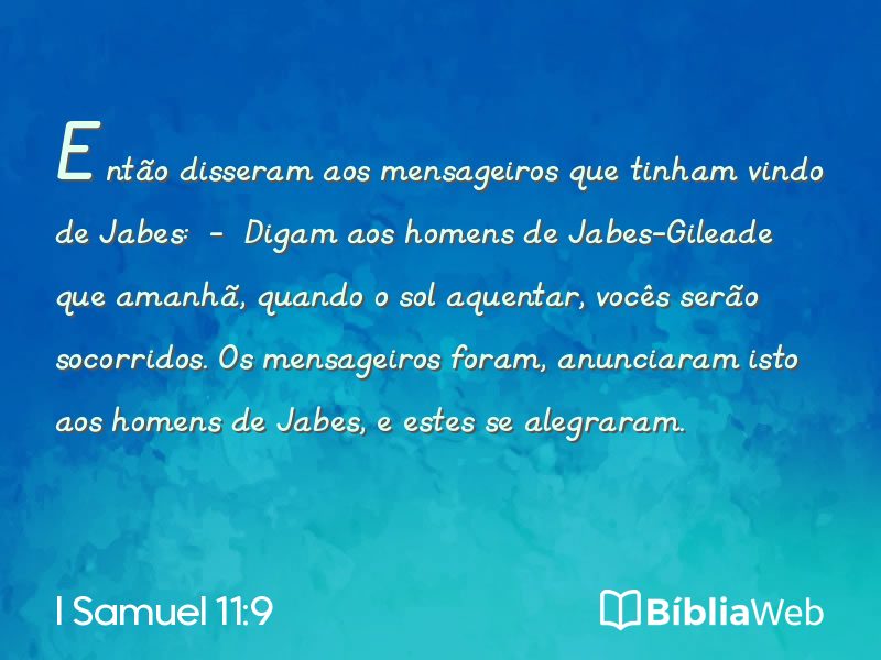 I Samuel 11:9 em imagem para compartilhar