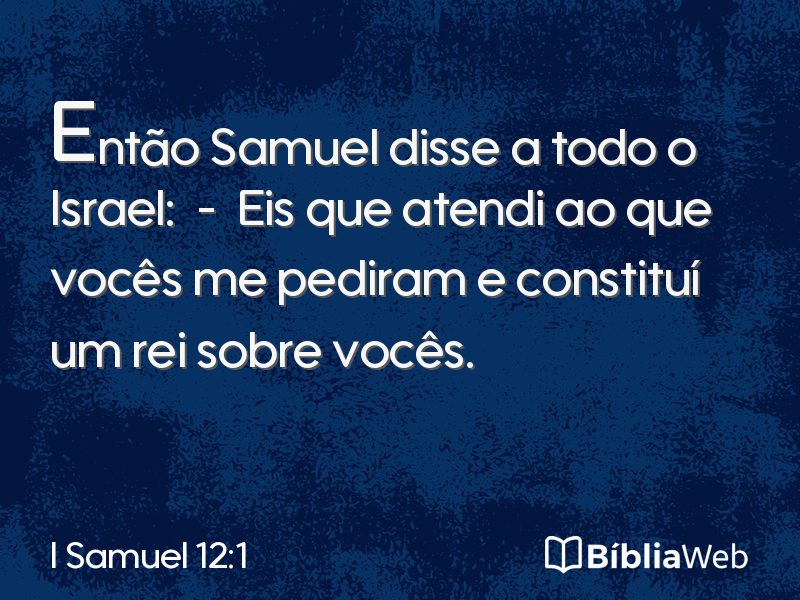 I Samuel 12:1 em imagem para compartilhar