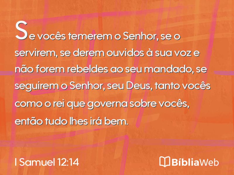 I Samuel 12:14 em imagem para compartilhar