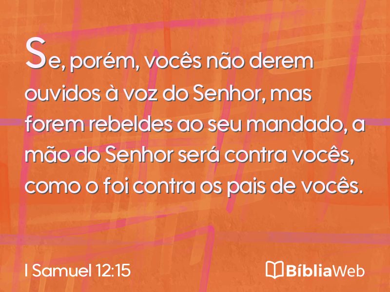 I Samuel 12:15 em imagem para compartilhar