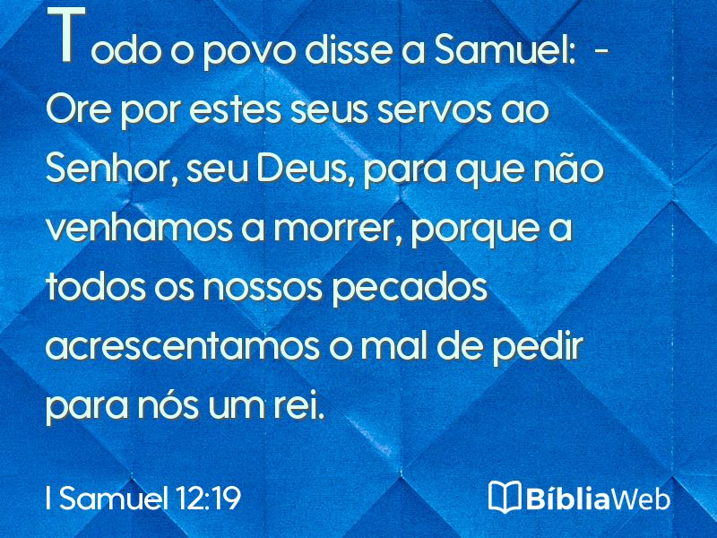 I Samuel 12:19 em imagem para compartilhar