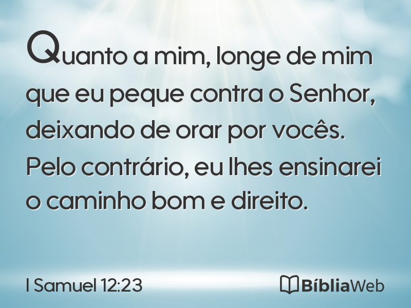 I Samuel 12:23 em imagem para compartilhar