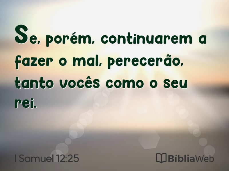 I Samuel 12:25 em imagem para compartilhar