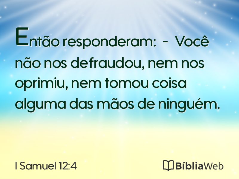 I Samuel 12:4 em imagem para compartilhar