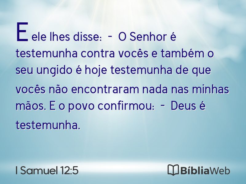 I Samuel 12:5 em imagem para compartilhar