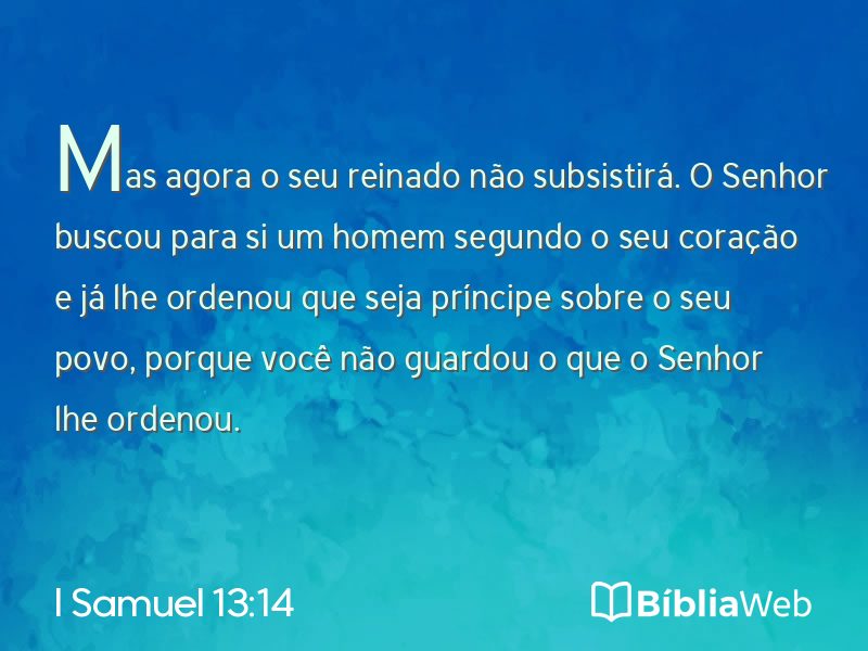 I Samuel 13:14 em imagem para compartilhar