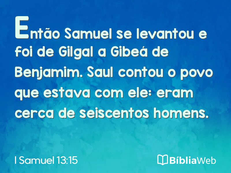 I Samuel 13:15 em imagem para compartilhar