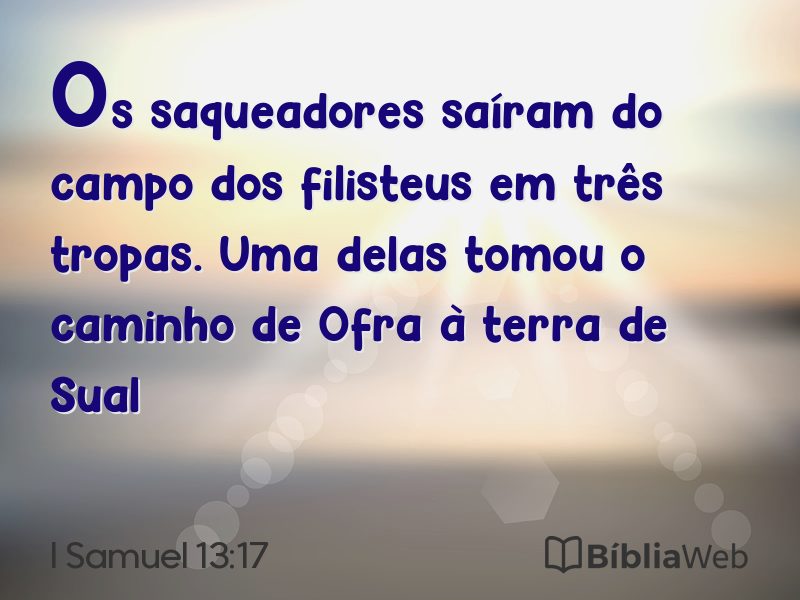 I Samuel 13:17 em imagem para compartilhar