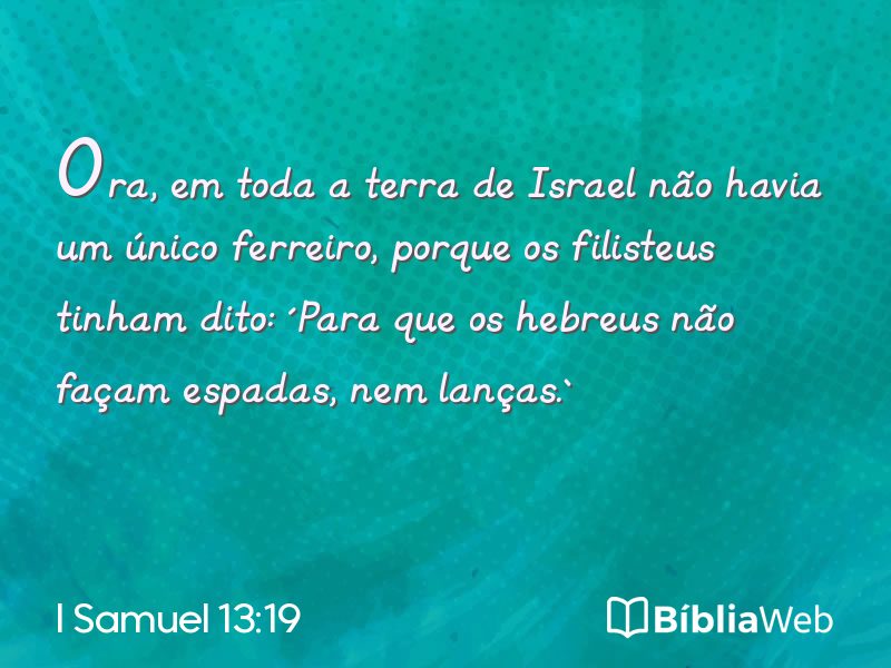 I Samuel 13:19 em imagem para compartilhar