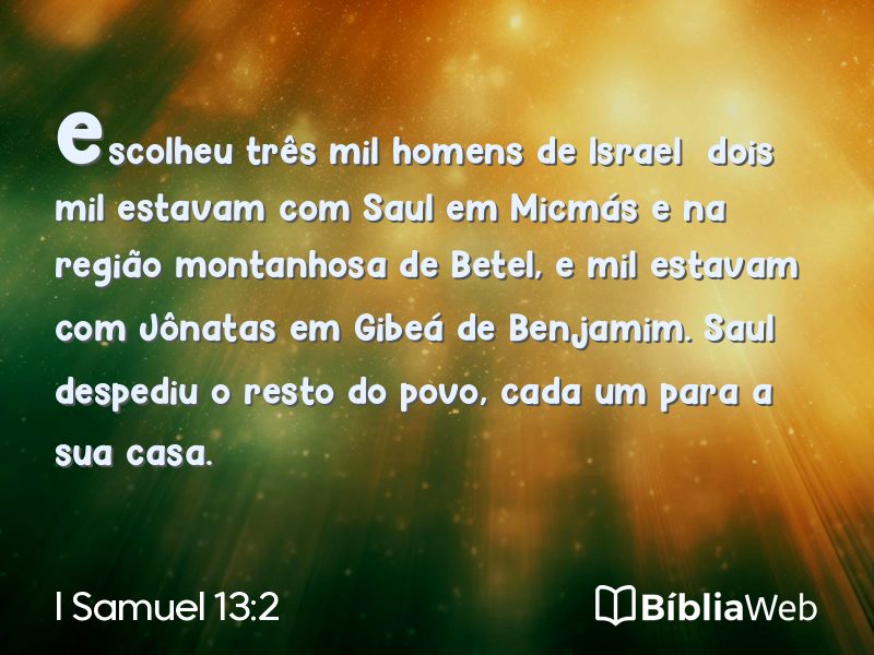 I Samuel 13:2 em imagem para compartilhar
