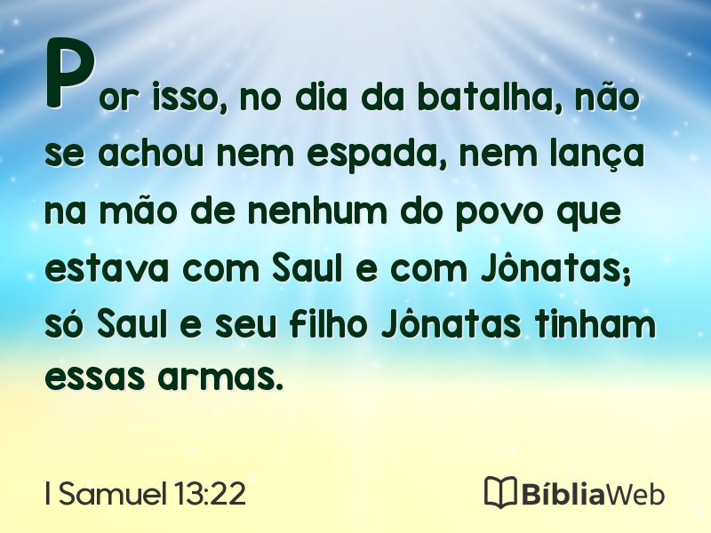 I Samuel 13:22 em imagem para compartilhar