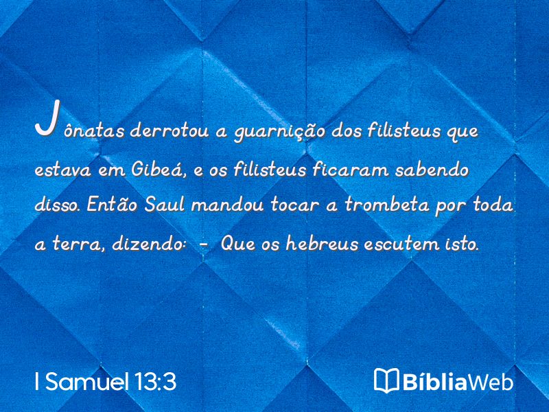 I Samuel 13:3 em imagem para compartilhar