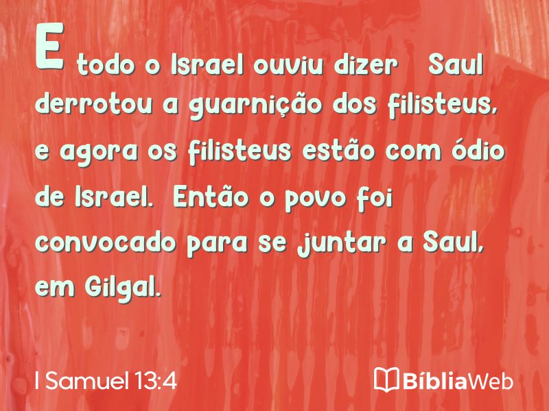 I Samuel 13:4 em imagem para compartilhar