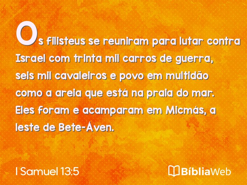 I Samuel 13:5 em imagem para compartilhar