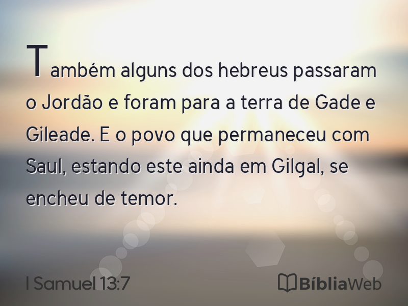 I Samuel 13:7 em imagem para compartilhar