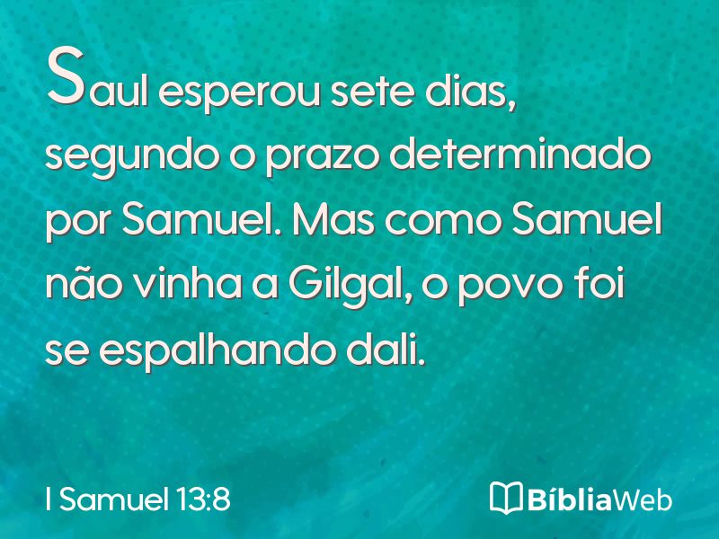 I Samuel 13:8 em imagem para compartilhar