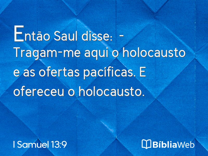 I Samuel 13:9 em imagem para compartilhar