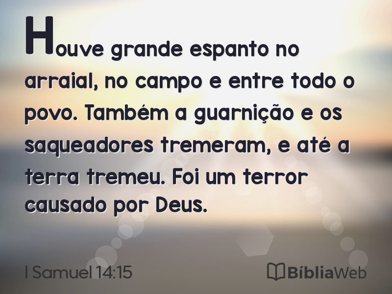 I Samuel 14:15 em imagem para compartilhar