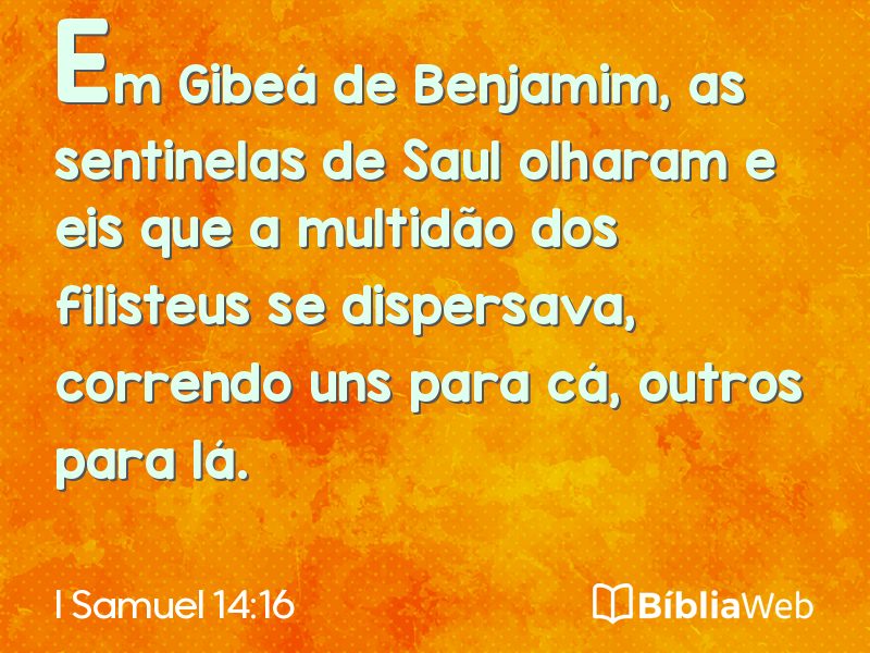 I Samuel 14:16 em imagem para compartilhar