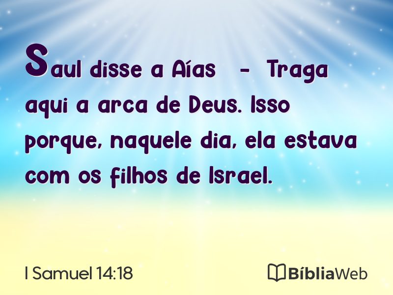I Samuel 14:18 em imagem para compartilhar