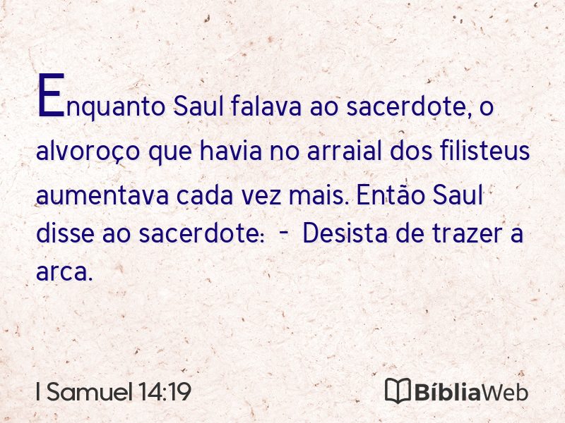 I Samuel 14:19 em imagem para compartilhar