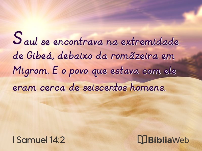 I Samuel 14:2 em imagem para compartilhar