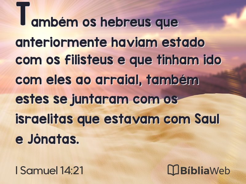 I Samuel 14:21 em imagem para compartilhar