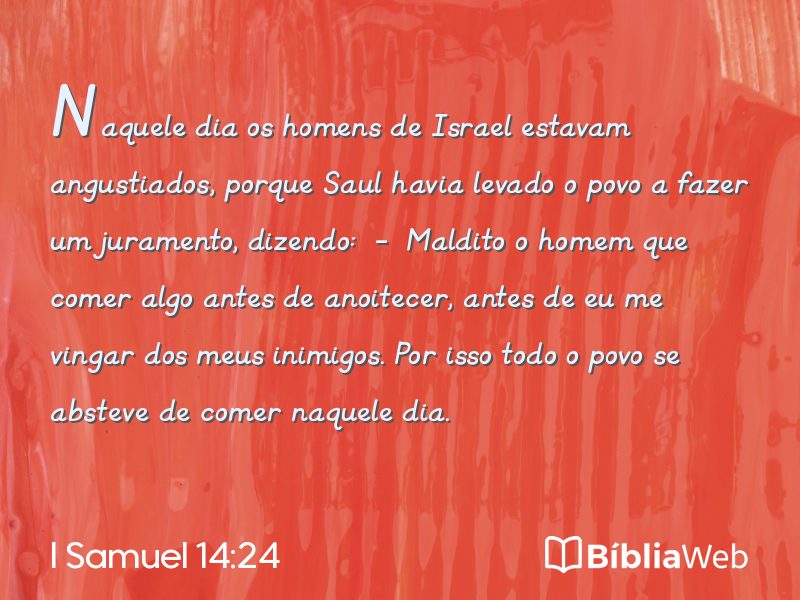 I Samuel 14:24 em imagem para compartilhar