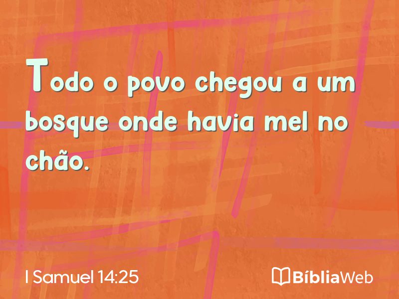 I Samuel 14:25 em imagem para compartilhar