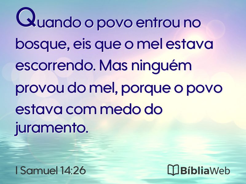 I Samuel 14:26 em imagem para compartilhar
