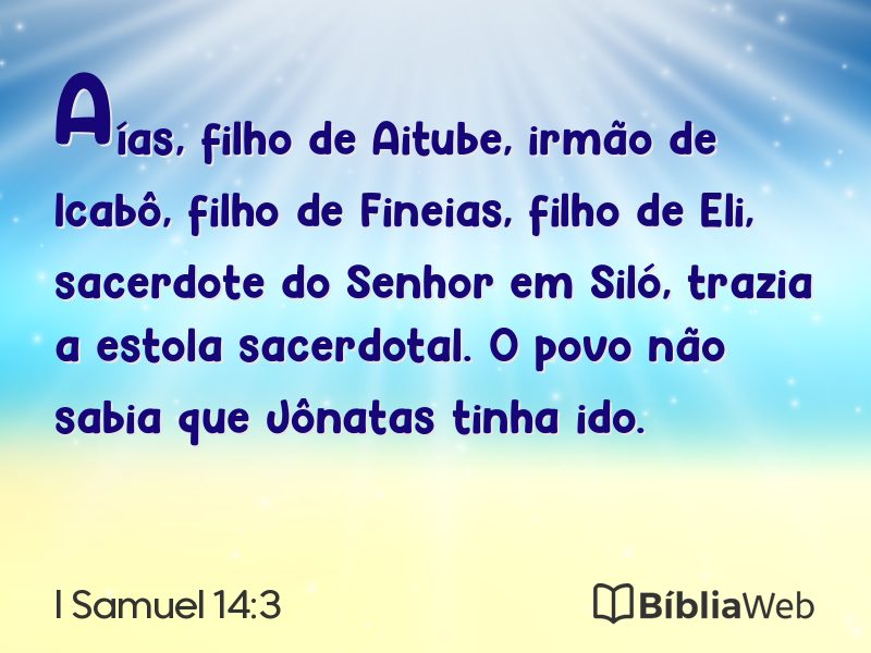 I Samuel 14:3 em imagem para compartilhar