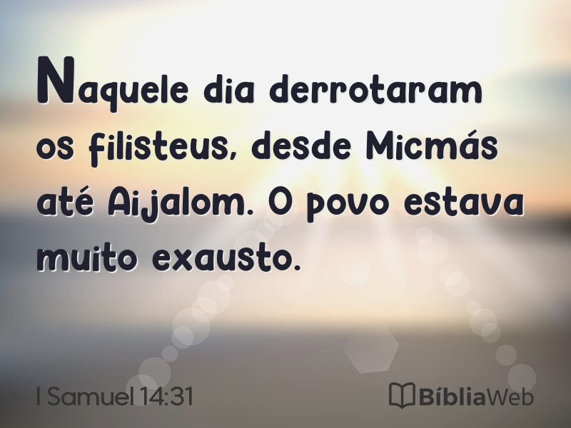 I Samuel 14:31 em imagem para compartilhar
