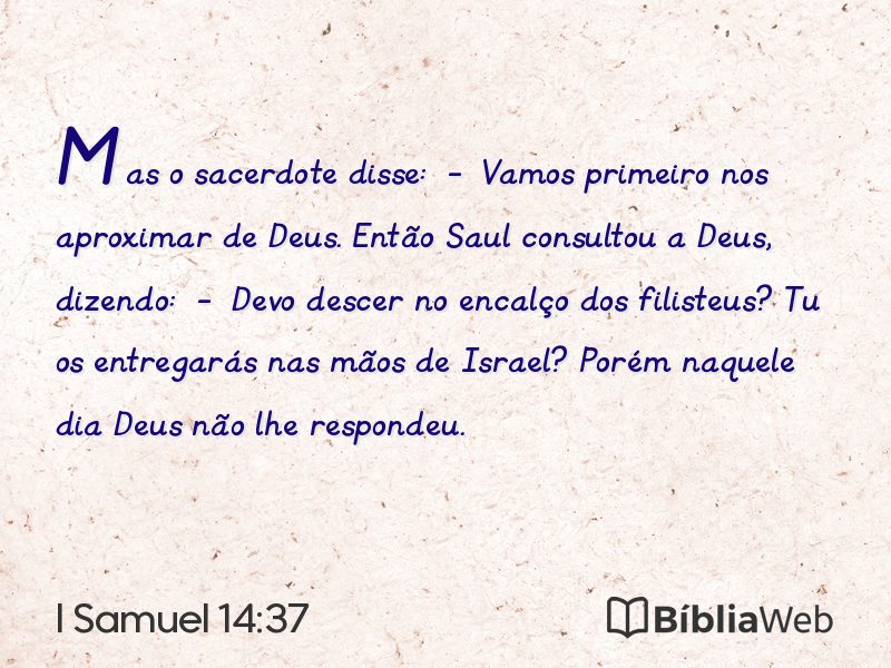I Samuel 14:37 em imagem para compartilhar