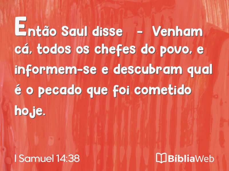 I Samuel 14:38 em imagem para compartilhar